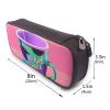 90'S Cup Design Print Leather Cosmetic Bag, Leather Flap Case, Spacious Coin Purse, Storage Bag view 3