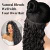 26inch Jerry Curly Protein Fiber for Woman Hair Extensions Long Hair for Hair Loss Natuaral Fashion Hairpiece (Black) view 3