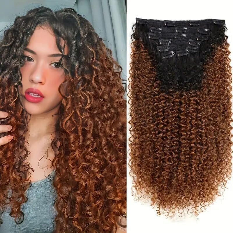 26inch Jerry Curly Protein Fiber for Woman Hair Extensions Long Hair for Hair Loss Natuaral Fashion Hairpiece (Brown)