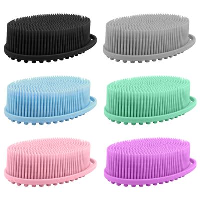 6 Pack Silicone Body Scrubber, Soft Silicone Loofah Exfoliating Body Scrubber Fit for All Kinds of Skin, Clean and Sanitary
