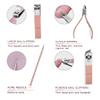 18pcs Stainless Steel Nail Clipper Eyebrow Scissors Pedicure Knife Manicure Tool Set for Household Rose Gold view 2