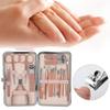 18pcs Stainless Steel Nail Clipper Eyebrow Scissors Pedicure Knife Manicure Tool Set for Household Rose Gold view 4