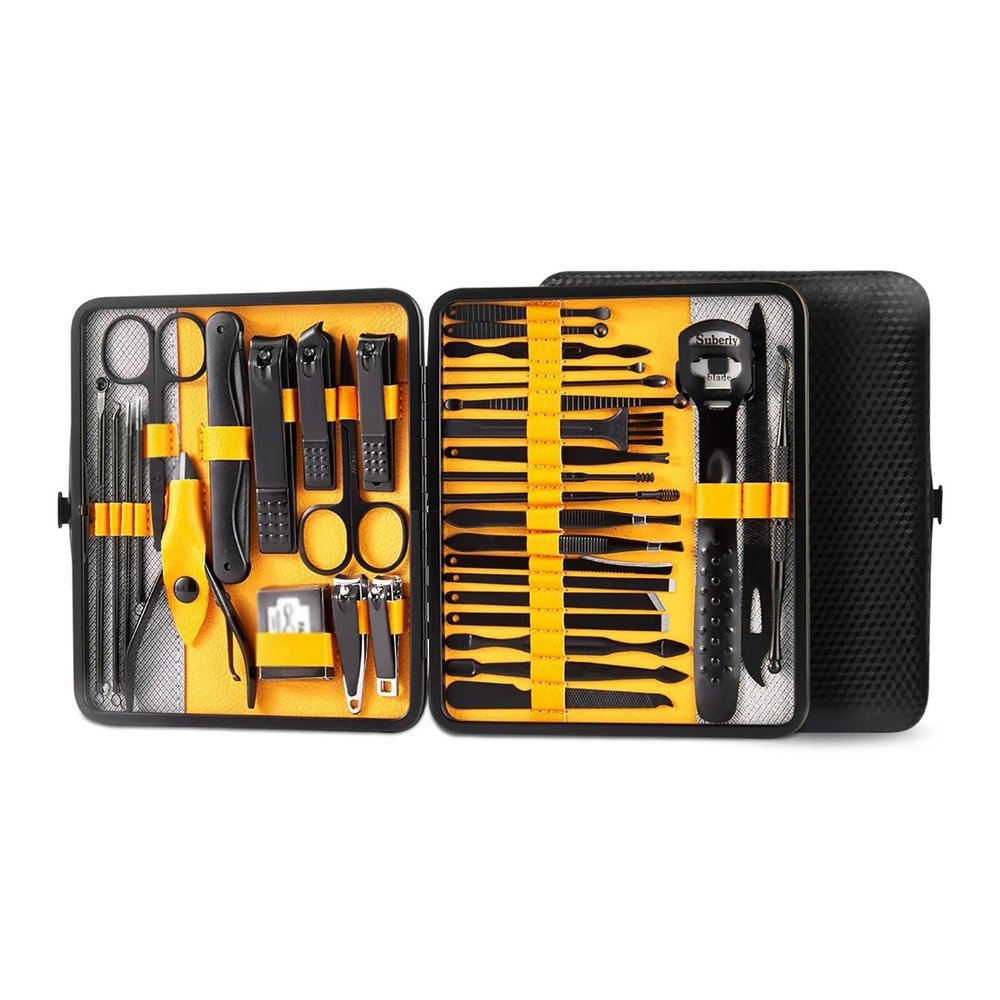 WEIWO Travel Suitcase Nail Tongs Manicure Tool Set Nail Clippers Pedicure Set Beauty Set