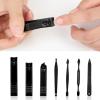 WEIWO Black Nail Clippers Set Nail Clippers Pedicure Kit Trim Care Kit with Travel Case Kit view 4