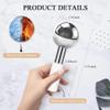 JURon Ice Globes Stainless Steel Beauty Facial Massager for Face & Eyes, Unbreakable Stainless Steel Cryo Sticks for Beauty Routines, Facials Cold Roller Cooling Globes (Ball, 1Pack), Silver view 2