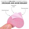 400PCS Nail Cotton Pads,1 Pull-Down Pump Dispenser Bottle, Super Absorbent Soft Non-Woven Eyelash Glue Wipes,Lash Extensions Glue Cleaning Wipes Nail Salon Supplies (Pink) view 4