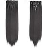 24inch long straight 16 clips hair extensions for woman for hair loss clip in hair natural hairpiece (Natural black) view 1