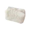 Bottone Stylish Plush Makeup Bag with Large Storage Capacity for Convenient Organization and Travel, White view 2