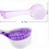 BFLCTTBD 4 Pcs Round Head Nail Brush with Cover Toes Nails Cleaner Brushes Scrubbing Brush Pedicure Manicure Handle Grip Fingernail Brush view 2
