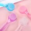 BFLCTTBD 4 Pcs Round Head Nail Brush with Cover Toes Nails Cleaner Brushes Scrubbing Brush Pedicure Manicure Handle Grip Fingernail Brush view 4