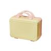 Bottone 14 Inch ABS Cosmetic Bag Portable Travel Makeup Suitcase Decorative Hand Luggage Carrying Bag for Women Girls, Yellow with pink view 1