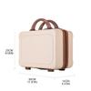 Bottone 14 Inch ABS Cosmetic Bag Portable Travel Makeup Suitcase Decorative Hand Luggage Carrying Bag for Women Girls, Yellow with pink view 4