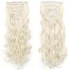 16 Hair Clips Synthetic Long Hair for Woman Hair Extension Wavy for Hair Loss Natural Hairpiece (60 beige) view 1