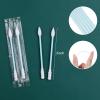 500 Count Cotton Swabs Individually Wrapped, Travel Cotton Swabs, Cotton Stick, Spiral Pointed Cotton Swab, Individually Wrapped Spiral Pointed Swabs for Ear,Makeup,Clean (Blue) view 2
