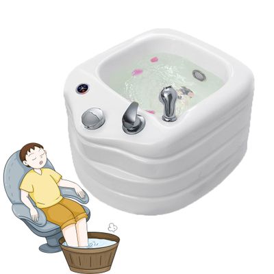 Acrylic Foot Spa Bathtub, Pedicure Bowl, Foot Bath spa, Foot Soaking tub, Portable Pedicure Spa Bathtub, Pedicure Chair Shampoo Sink, Bath Basin for Foot Soaking for Home Spa Treatment(White)