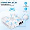 Nail Dust Collector, Rechargeable Nail Vacuum Dust Extractor with Reusable Filters, Low Noise Nail Vacuum Fan for Nail Polishing Home Salon view 2