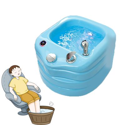 Acrylic Foot Spa Bathtub, Pedicure Bowl, Foot Bath spa, Foot Soaking tub, Portable Pedicure Spa Bathtub, Pedicure Chair Shampoo Sink, Bath Basin for Foot Soaking for Home Spa Treatment(Blue)
