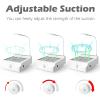 Nail Dust Collector, Nail Vacuum Dust Collector, Suction Fan with Lamp for Nail Tech Acrylic Nails Gel Dip Powder Removal, with Nail Dust Brush, White view 4