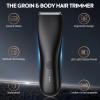 FlyCoco Body Hair Trimmer for Men and Women, Electric Groin and Body Hair Shaver - No Nick, No Cut, No Razor, No Burn Pubice Electric Shaver, Waterproof Full Body Groomer with Standing Recharge Dock view 3