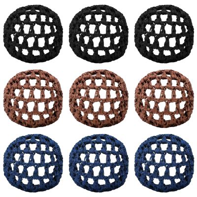 9Pcs Ballet Hair Bun Cover, Hair Nets for Buns, Dance Hair Bun Ballet Net Stretchy Elastic Bun Hair Net, Hair Bun Holder Hair Accessories for Dancer Skater Bank Clerk, Women Ballet