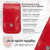 3 Swords Germany - brand quality 6 piece manicure pedicure grooming kit set for professional nail care with red synthetic leather case - Made in Germany view 4