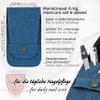 3 Swords Germany - brand quality 6 piece manicure pedicure grooming kit set for professional nail care with jeans textile case - Made in Germany view 4