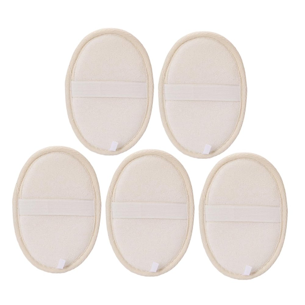 MERRYHAPY 5pcs Shower Puff Loofah Bath Bath Pad Scrubber Natural Luffa Sponges for Exfoliating