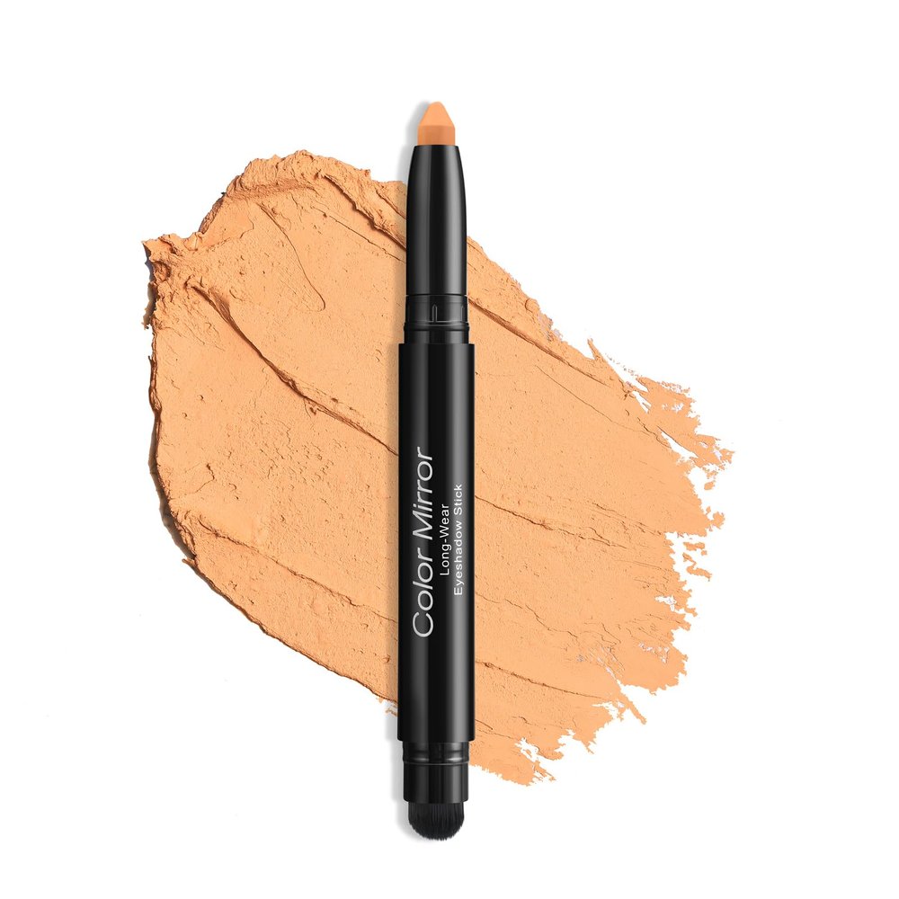 Color Mirror Cream Waterproof Hypoallergenic Eyeshadow Stick, long wear Metallic Glitter Matte Eye Shadow Pencil With Makeup Brush, Eye Brightener, 43 Matte Toffee