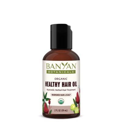 Banyan Botanicals Bhringaraj & Amla Organic Hair Oil - Ayurvedic Scalp & Hair Treatment for Thick, Lustrous Locks - All Hair Types - 2 oz. - Non-GMO, Sustainably Sourced