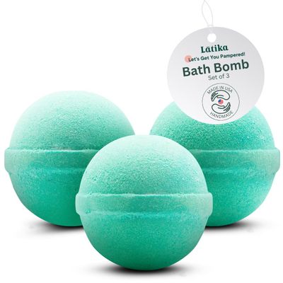 Latika Classic Bath Bomb Mermaid - Black Raspberries Mixed, Dark Plum, and Warm Vanilla for Skin Nourishment