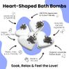 Lovability Heart-Shaped Bath Bombs (4 Count) | Natural, Moisturizing Ingredients with Organic Lavender Buds | Gynecologist-Approved, pH Balancing, Vegan, Plastic-Free view 2