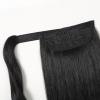 YUXING1205 Straight Ponytail Hairpiece for Women 16inch Ponytail Wrap Around Clip In Hair Extension Black Long Heat Resistant Fibre(White) view 3