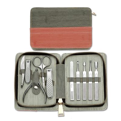 10 Pcs Stainless Steel Nail Care Kit for Professional Manicure Pedicure Set Grooming Kit with Travel Case (Color : A, Size : 10PCS) (A 10PCS)