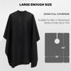 64" x 56" Waterproof Barber Cape for Men  Adjustable Neck Salon Cape  Professional Haircut Supplies view 2