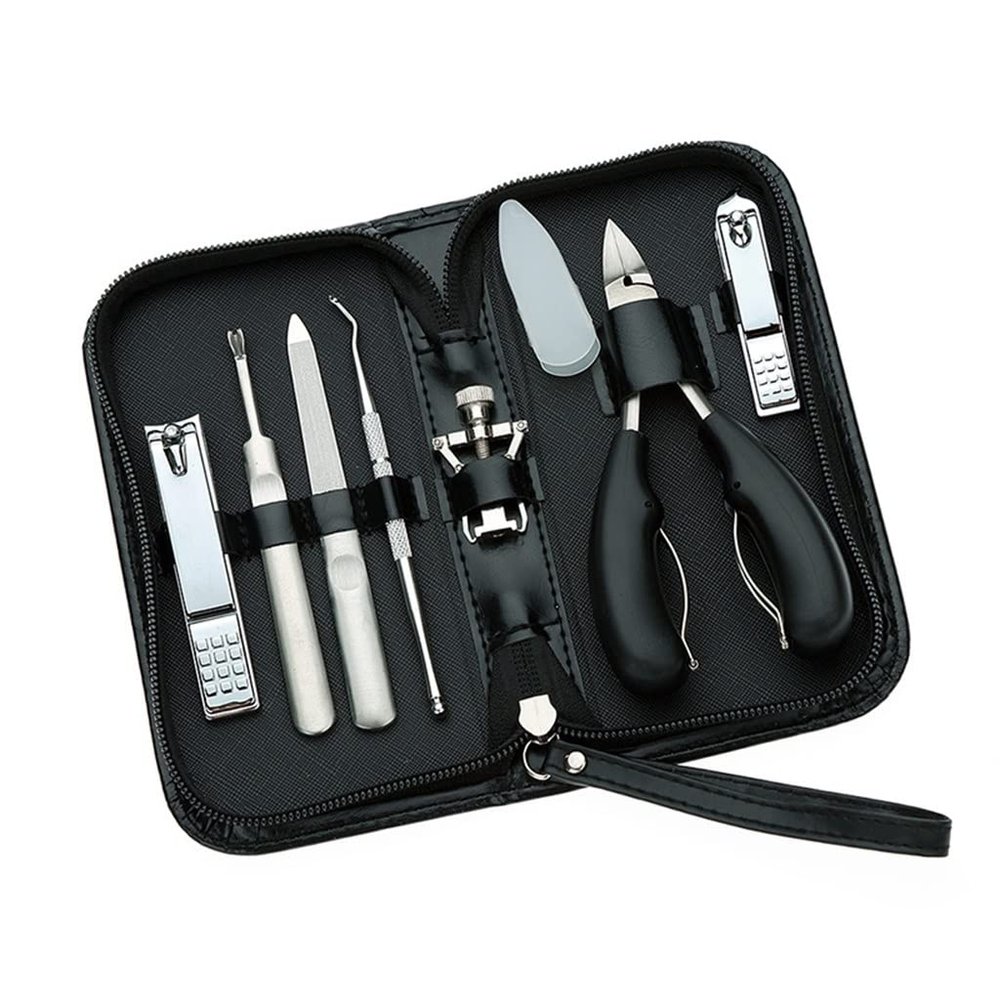 Manicure Set Pedicure Sets Nail Clippers Tools Stainless Steel Professional Scissors Cutter Kit (Color : As Shown, Size : One Size) (As Shown One Size)
