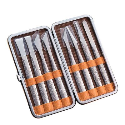 8pcs/Set Pedicure Tool Set Stainless Steel Nail Clipper Manicure Kit Dermatomy Feet Care (Color : As Shown, Size : One Size) (As Shown One Size)