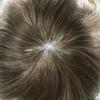 Right Hair Human Hair Toupee For Men Swiss Lace Toupee Hairpiece Bleached Knot Hair Piece For Men Hair Replacement Mens Toupee 7X9#440#4 Medium Brown+40% Grey 80% Density view 3