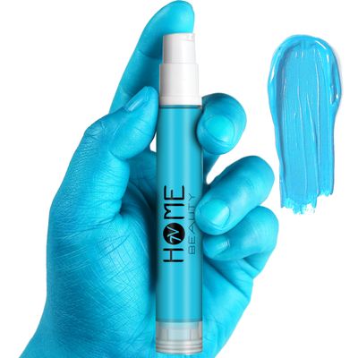 7V Home Beauty Sky Blue Face Body Paint, Washable Formula Matte Liquid Foundation for Halloween Costume Stage SFX Makeup (Sky Blue, 0.5 fl.oz)