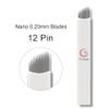 80PCS White 0.20mm Microblading Needles Disposable Eyebrow Microblading Baldes,Microblading Hand Tool Needle,Tattoo Brow Blade for Embroidery Pen Semi-Permanent Makeup (80PCS 12Pins) view 2