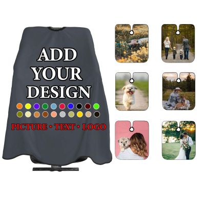 Custom Barber Cape Design Your Own Photo Text Hairdresser Capes for Adults, Personalized Barber Apron with Adjustable Neckline, for Hair Styling Barbershop55 x 66 In