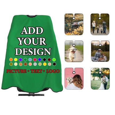 Custom Barber Cape Design Your Own Photo Text Hairdresser Capes for Adults, Personalized Barber Apron with Adjustable Neckline, for Hair Styling Barbershop55 x 66 In