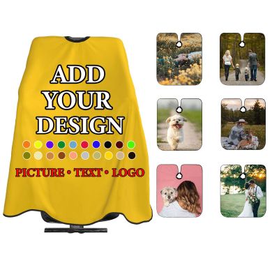 Custom Barber Cape Design Your Own Photo Text Hairdresser Capes for Adults, Personalized Barber Apron with Adjustable Neckline, for Hair Styling Barbershop55 x 66 In