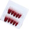 ZIIVIEVS Handmade Nail Wearing Christmas Wine Red Halo Dye Nail Beauty Wedding False Nails(XS), 1 Count (Pack of 1) view 1