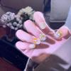 ZIIVIEVS Wearing nail by hand corgi nail care cartoon cute wearing nail care patch short false nail(S) view 2