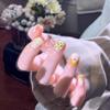 ZIIVIEVS Wearing nail by hand corgi nail care cartoon cute wearing nail care patch short false nail(S) view 3