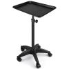 Salon Tray on Wheels, Adjustable Height Salon Rolling Tray Cart, Sturdy Hairstylist Color Tattoo Tray for Home, Clinic, Salon&Spa Use(Black) view 1