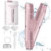 Akunbem Bikini Trimmer for Women - 2 in 1 Electric Razors for Women - Dual Head Electric Shaver - IPX7 Waterproof Wet & Dry Use Body Hair Trimmer and Facial Hair Remover for Bikini Underarm Leg Arm view 1