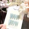 Handmade nail snake long nail stickers with hand drawn Chinese style nail stickers, detachable nail patches(XS) view 2