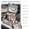 FRENESSA Portable Makeup Case Clear Crown Box Cosmetics Display Case Toiletry Organizer Box Transparent Acrylic Artists Train Case Travel Makeup Tools Storage for Vanity Bathroom Counter Dresser Case view 2