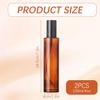 2Pcs 120Ml/4oz Amber Glass Lotion Pump Bottles with Black Cap Empty Upscale Soap Dispenser Jars Refillable Remover Oil Bottles view 2